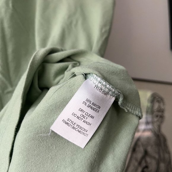 Guess Matcha Green and Lace Tank Top - Picture 3 of 3